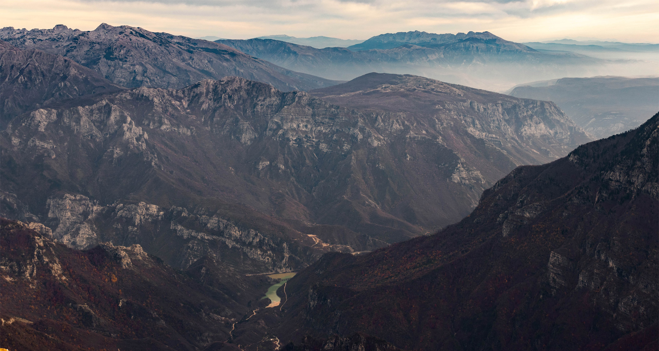 The view from Hajdučka vrata on Čvrsnica mountain over Diva Grabovica canyon